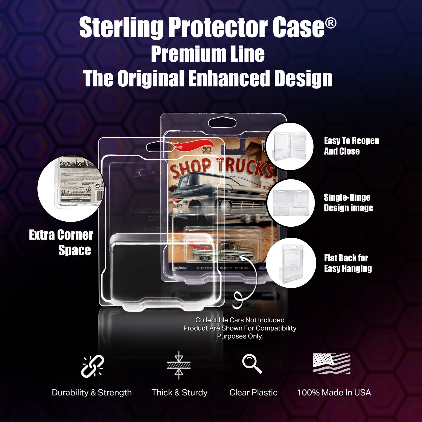 Sterling Protector Case Premium Line Lot de 30 pour Hot Wheels Pop Car Culture Retro – Compatible avec cartes de taille 6,5" x 5,25"