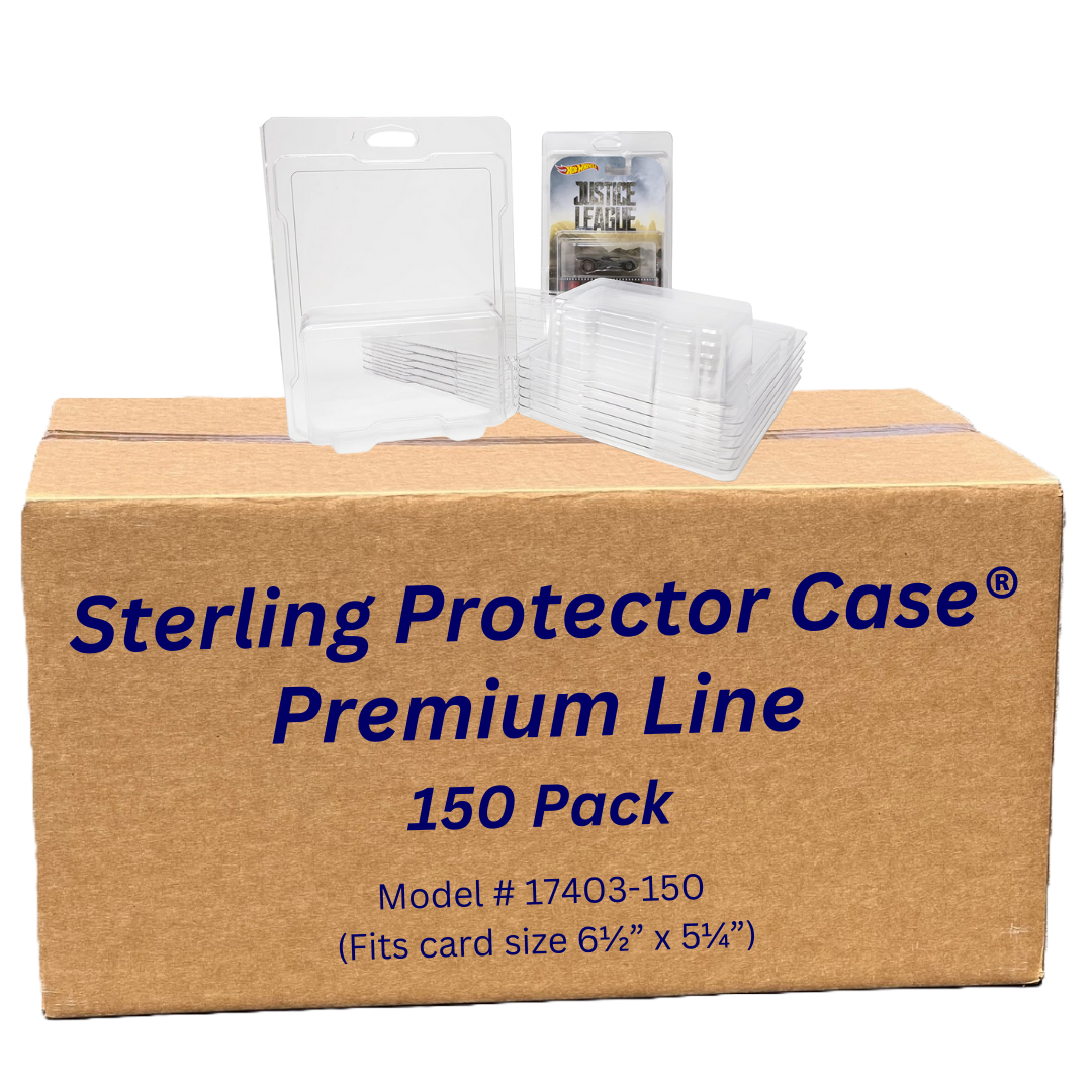 Sterling Protector Case Premium Line 150 Pack Wholesale Model 17403 Fits card size 6.5" x 5.25" for Hot Wheels Premium Line Car Culture, Pop Cultuer, Fast & Furious, Entertainment