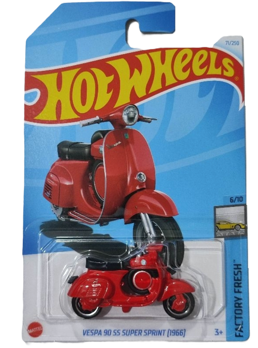 Hot Wheels Vespa 90 SS Super Sprint 1966 (red) Factory Fresh 2024 71/250