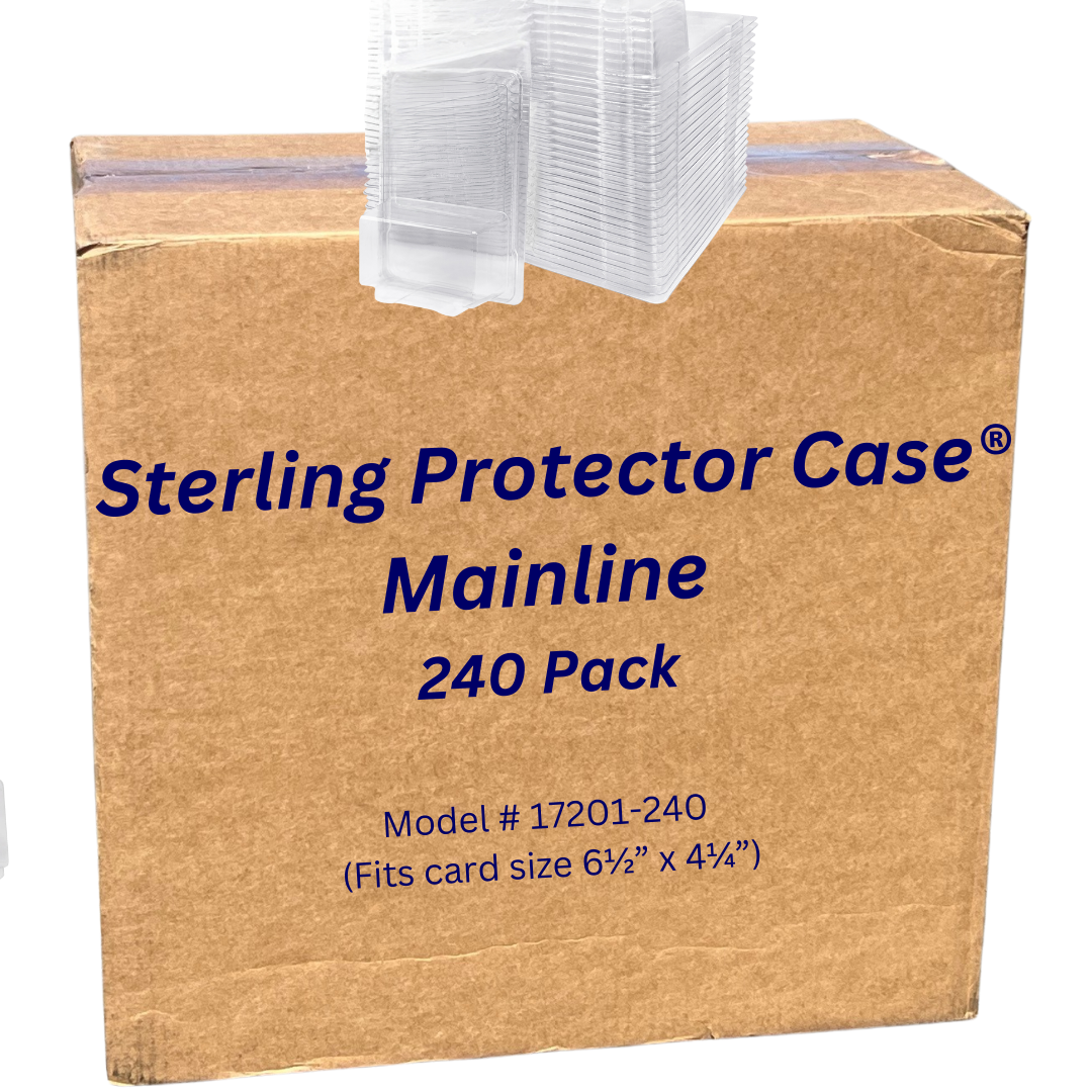 Sterling Protector Case Mainline 240-Pack Wholesale Model 17201 Fits card size 6.5" x 4.25"   Works with Mattel Hot Wheels Basic and Matchbox Basic 