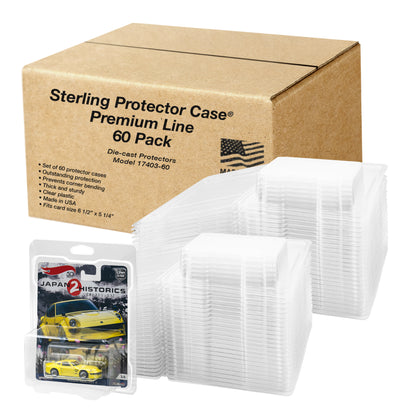 Sterling Protector Case Premium Line 60 Pack Fits card size 6.5" x 5.25" for Hot Wheels Premium Cars: Car Culture, Pop Culture, Fast & Furious